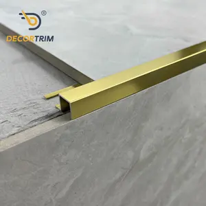 Protlink Pabrik logam YJ-101 persegi bentuk keramik ubin Trim sudut emas aluminium logam tepi Trim