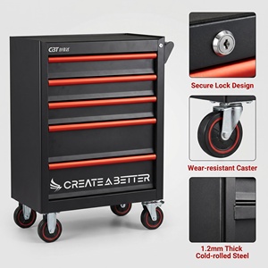 DIY Hobby Reinforced Steel <b>Storage</b> Cart Low Noise Movement Multi <b>Drawer</b> Lockable Rolling Trolley for Hobby Workshop - Product Image 3