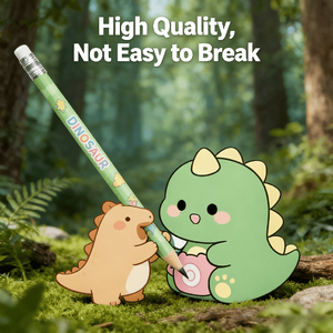 Y622-2 Ensemble de crayons en bois mignons à motifs de dessins animés pour les élèves du primaire, crayons à dessin sans plomb HB <span class=keywords><strong>avec</strong></span> gomme, 19,5 cm - Product Image 5