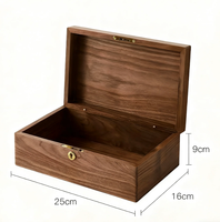 Caja Organizadora de Joyas de Madera de Nogal con Cerradura, Hecha a Mano, para Guardar Recuerdos, Fotos, Anillos, Regalo de Boda
