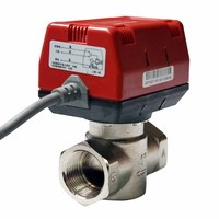 Katup Penutup Motor Listrik Kuningan 2 Arah DN25 220VAC untuk Fan Coil AC Sentral