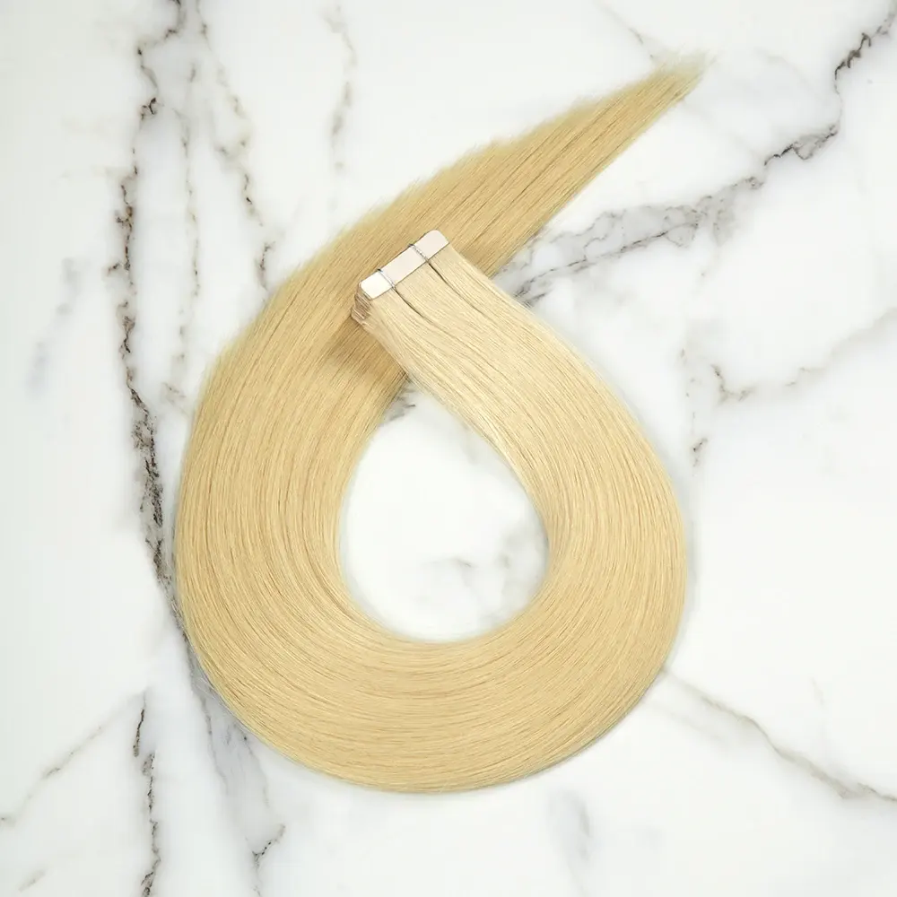 Tape In Hair Extensions Wholesale 100% Natural Russian Virgin Remy Unprocessed Virgin Keratin Tape Ins Hair 100g 2024 sale