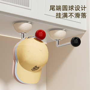 Wall Mounted Suction Cup Hooks Round Self Adhesive Coat Rack Hat Storage Front Door Hook Single Hangar - Product Image 2