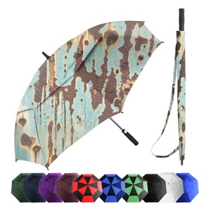 Windproof Double Canopy Fiberglass Ribs Golf <b>Umbrella</b> Extreme Weather Protection Golf <b>Umbrella</b> - Product Image 4