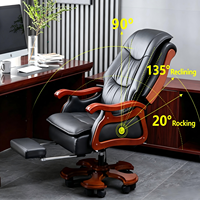 Fauteuil de massage pour PDG en cuir PU haut de gamme avec 7 têtes de massage, fauteuil de massage de luxe pour bureau de direction