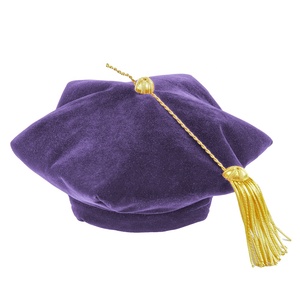Deluxe Doctorat Graduation Tam Avec Tassel D'or - Product Image 1