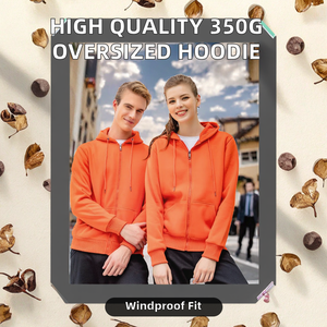 Sudadera con Capucha Larga de Alta Calidad al por Mayor, 360g, para Hombre y Mujer, 100% Poliéster/Algodón, Logotipo Personalizado, Talla Grande XL, Estampado, Primavera - Product Image 2