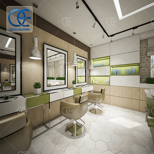 Attrezzature per parrucchieri Design personalizzato espositore per parrucchieri vetrina forniture di bellezza negozio mobili specchi per parrucchieri - Product Image 1