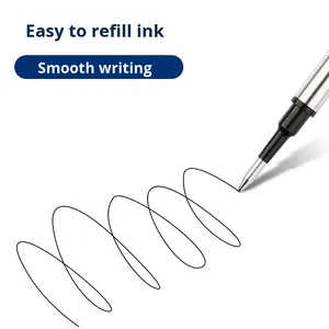 Bút bi Hero 359 màu đen, ngòi 0.7mm, ruột bút thay thế, thân kim loại, đầu bi nhựa PE có ren, dùng cho văn phòng - Product Image 3