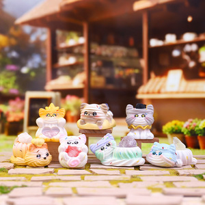 Cream Purr Blind Box - Mini Gattini in Resina in Tonalità Pastello e Vaniglia, Unisex, Prodotto in Cina - Product Image 2