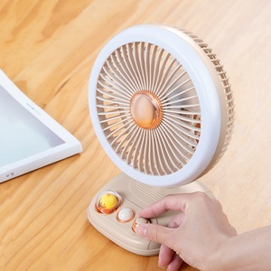 2024 Table Cooling Light Folding Stand <b>Desk</b> Fan with Night Light High Speed <b>Electric</b> Foldable Table Fan Adjustable Fan Speed - Product Image 2