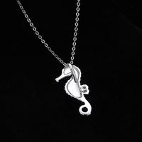 Ensemble collier chaîne maille forçat en argent sterling 925 pour femme avec zircone cubique 5A et pendentif opale de bord de mer, cadeau de fiançailles vintage exquis