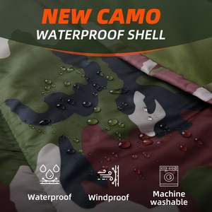 حقيبة نوم خفيفة الوزن مموهة مقاومة للماء بغطاء رأس بتصميم مخصص - Product Image 3