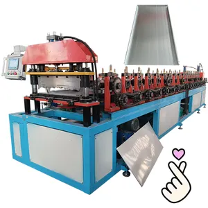 fully automatic size fast changeable supermarket rack shelf panel making machine storage rack roll forming machine