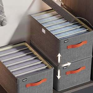 Approvisionnement d'usine Garde-robe <span class=keywords><strong>Pantalon</strong></span> Organisateur Pliable Culotte Chaussettes Vêtements <span class=keywords><strong>Tiroir</strong></span> Sous-Vêtements Cubes De Stockage Diviseur - Product Image 2