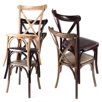 Chaise de salle à manger empilable en bois massif style nordique rétro français avec dossier fourche, chaise en rotin pour mariage, mobilier de salon d'hôtel