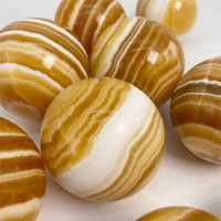 Vente en gros Cristal naturel de guérison Artisanat populaire Sphère de calcite jaune Boule de quartz pour la décoration de la maison