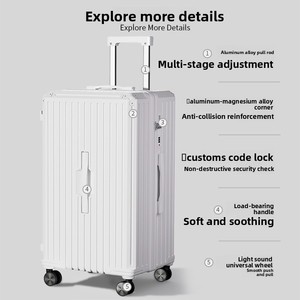 Ensemble <span class=keywords><strong>de</strong></span> valises multifonctionnelles en ABS pour femmes avec roulettes pivotantes pour bagages <span class=keywords><strong>de</strong></span> voyage - Product Image 2