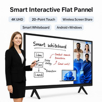 Pizarra Interactiva Ancenview con Pantalla LCD Táctil de 20 Puntos, 75 Pulgadas, 4K, Android, Windows, Precio de Fábrica