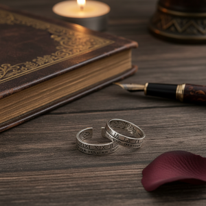 Anelli da Uomo di Lusso Gotici di Tendenza Placcati Oro Rosa - Design Farfalla, Drago e Rosa - Vendita all'Ingrosso - Product Image 3