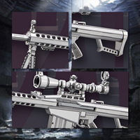 Puzzle Logam 3D Senapan Sniper Barrett M82A1 Piececool, Model Rakitan DIY, Mainan Edukasi Tingkat Kesulitan Tinggi untuk Dewasa