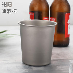 TA1 Pure Titanium Antibacterial Rust-Free Beer Mug 300ml 500ml Lightweight Portable Camping <b>Drinkware</b> - Product Image 4