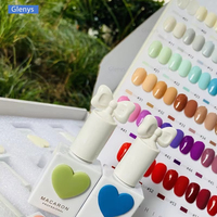 Kit de vernis à ongles en gel écologique non toxique de 58 couleurs, 15 ml, avec des couleurs en forme de cœur et de macaron, pour salon de manucure