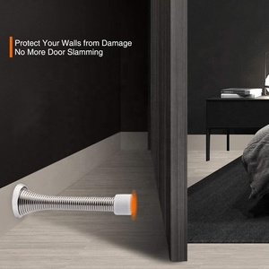 <strong>Spring</strong> <strong>Door</strong> <strong>Stopper</strong> 3-1/4" Flexible <strong>Spring</strong> <strong>Door</strong> Stops with White Rubber Bumper Tips - Product Image 6