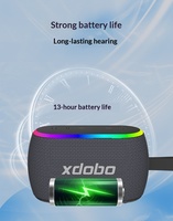 XDOBO X8 MINI II 30W Portable pour Enceinte 5.3 avec Audio Bidirectionnel, Étanchéité IPX5, Autonomie de 13H et Lumière LED pour Utilisation Extérieure