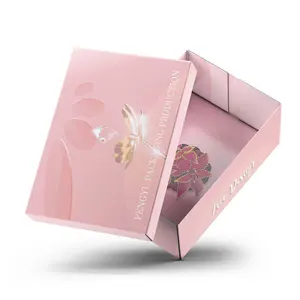 Wholesale Cardboard Shoe Boxes Sale Custom Logo Sport Sale Pink Cheap Price Corrugated kraft paper folding gift box with lid