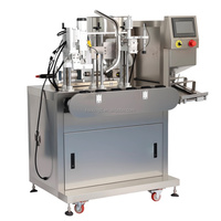 Máquina Llenadora y Tapadora de Botellas de Vidrio y Plástico Totalmente Automática, Controlada por PLC, para Aplicaciones de Bebidas y Productos Químicos