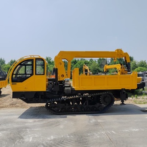 8 Rubber Crawler Dump Truck <b>Crane</b> Transport with 5 - Product Image 5