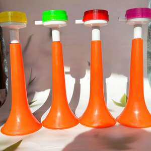 Juguete de trompeta de tono alto, mini trompeta de doble sección, de plástico con diseño de dibujos animados, para bebés, jardín de infancia, instrumento de viento, premio. - Product Image 1