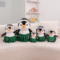 Boneka Penguin Selancar Lucu Lembut Kustom Grosir Pabrik, Mainan Hewan Isi Dakron dengan Kacamata dan Papan Selancar untuk Hadiah Musim Panas Anak-Anak