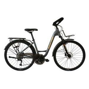 Vélo de montagne en aluminium 700C pour longues distances avec guidon et freins à disque doubles, cadre en aluminium 700C - Product Image 1