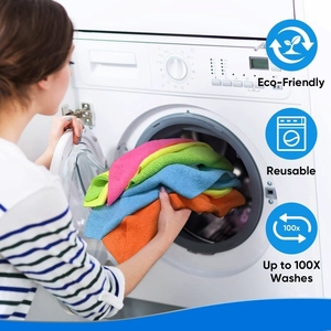 Serviette en microfibre tricotée à la main de luxe en promotion pour le nettoyage des appareils électroménagers et des voitures, multi-usages - Product Image 5