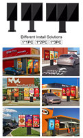 Écran LCD publicitaire extérieur de 55 pouces, IP67, lisible en plein soleil, support au sol, totem numérique extérieur avec fonction SDK