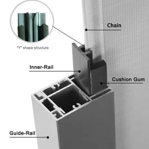 Volets roulants en <span class=keywords><strong>accordéon</strong></span> simples intégrés, en aluminium, résistants au vent, électriques, pour tempête, anti-tempête - Product Image 5