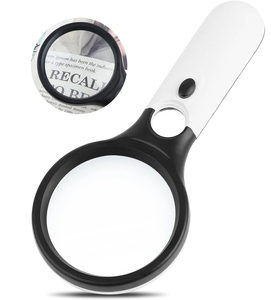 Wholesale Handheld 3-4X With 3 LED <b>Light</b> <b>Magnifying</b> Glass Reading Jewelry Inspection Tool Portable - Product Image 1