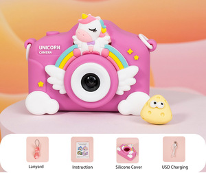 Cámara de Fotos Digital Mini Unicornio Rosa para Niños, Regalo de Juguete para Navidad, Año Nuevo, Cumpleaños, Festivales, Cámaras de Seguridad para Bebés - Product Image 6