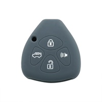 Accesorio para automóvil Cubierta protectora de silicona de 4 botones para llaves de automóvil Asequible Compatible con Land Cruiser Corolla Prius RAV4