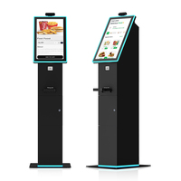 Kiosque de terminaux d'arcade de parc d'attractions compatible SDK avec imprimante de reçus et recycleur de factures pour les jeux