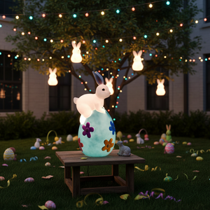 Factory Outlet Easter <b>Standing</b> Crafts Handmade Bright-Coloured Ornaments Rabbit PP Bunny Easter Decoration - Product Image 4
