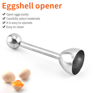 Ouvre-œuf en acier inoxydable, ustensile de cuisine, coupe-coquille d'œuf, broyeur, ouvre-coquille pour œufs durs et crus, support de tasse - Product Image 3