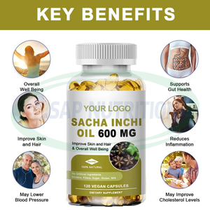 Ausreson OEM 120 stuks Sacha Inchi Zaad Extract Olie Softgels Capsules Rijk aan Omega 3 Vetzuur Huid Sacha Inchi Olie Softgel - Product Image 3