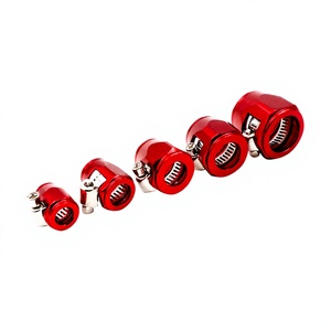 Racing Aluminum Hose <b>Clamp</b> AN4 AN6 AN8 AN10 AN12 Red FOR <b>Car</b> Fuel Line Fitting - Product Image 2