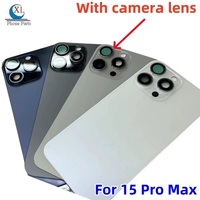 25 pièces cadre de remplacement lunette plaque métallique couvercle du boîtier arrière batterie verre porte arrière châssis pour iPhone 15 15 Pro Plus Max