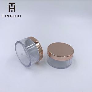 โลโก้แบบกำหนดเอง ขวดพลาสติกสีดำขนาดเล็ก 3 มล. 5 มล. 10 กรัม 10 มล. 15 กรัม 20 กรัม 28 กรัม 30 มล. 50 มล. 60 กรัม 2 ออนซ์ พร้อมฝาสีโรสโกลด์ - Product Image 1