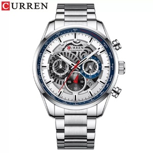 CURREN 8391 Men's Quartz Luminous Wristwatch Waterproof Sport Chronograph <b>Clock</b> Steel Relojes curren Para Hombre - Product Image 5