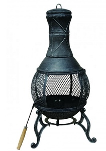 Intero cast ferro 89 centimetri H outdoor chiminea camino - Product Image 3
